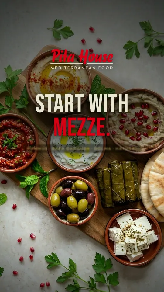 Mezze, mixed grill, and baklava in the Share the Table film