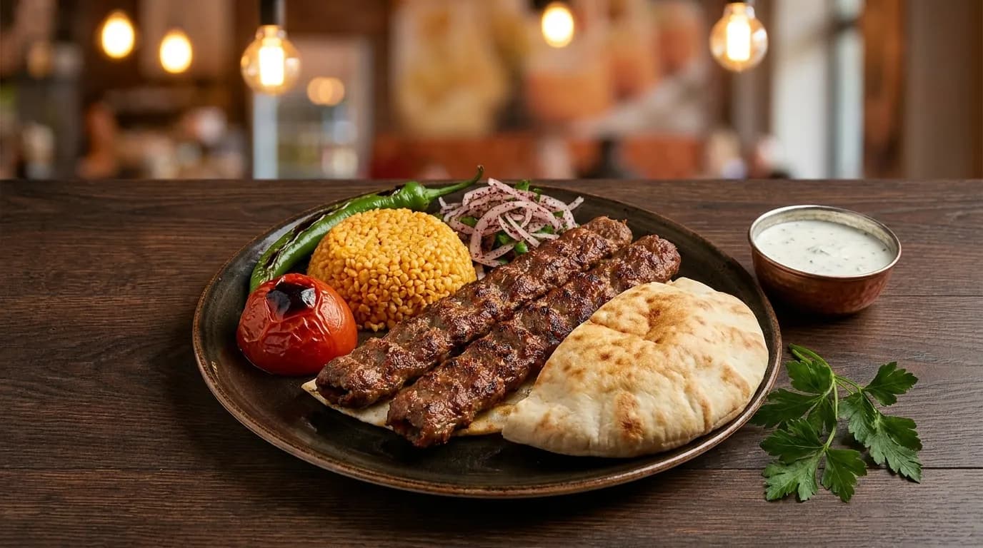 Lean grilled kebabs - healthy protein at Pita House