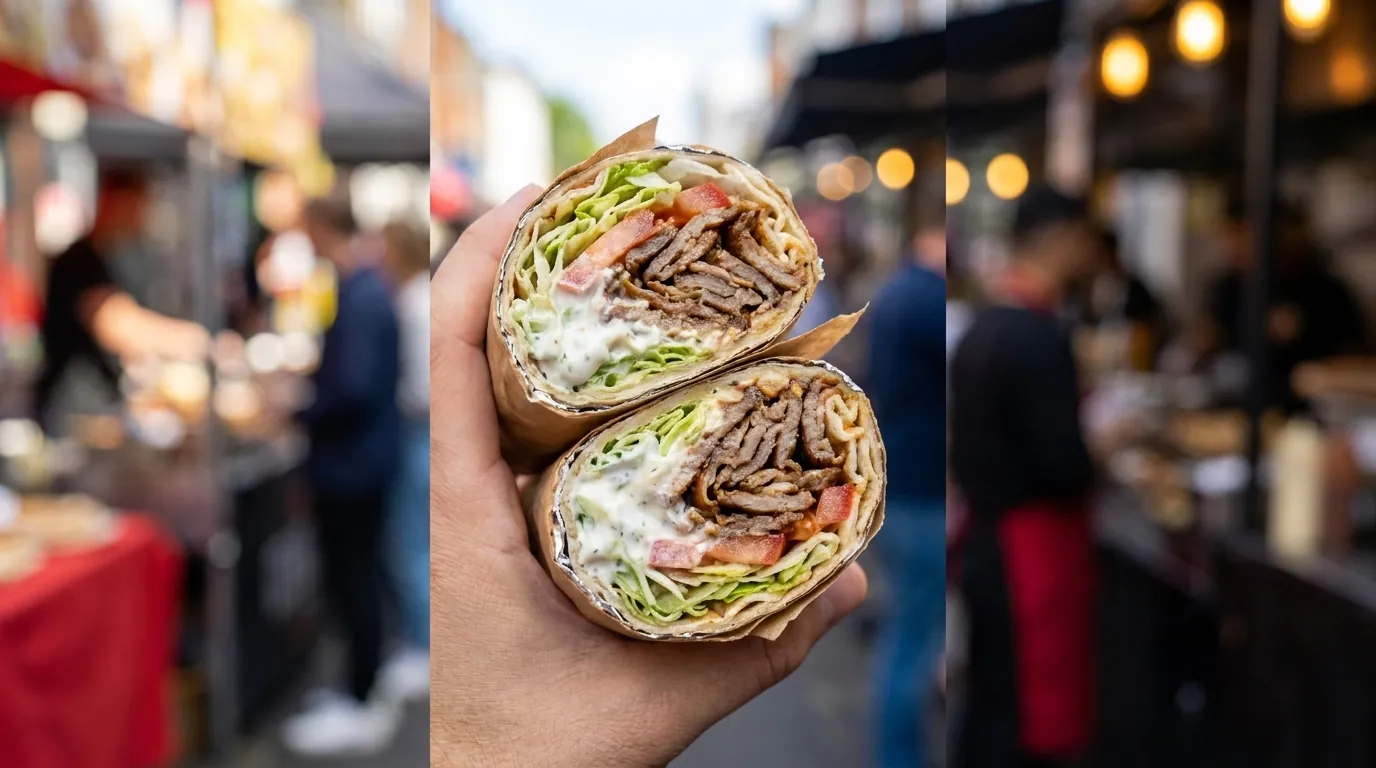 Best doner kebab on Long Island - Turkish doner wrap made fresh at Pita House Medford NY
